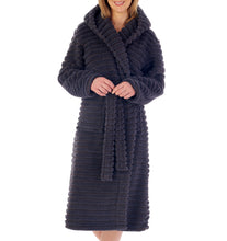 Load image into Gallery viewer, Slenderella Ladies Teddy Fleece Hooded Dressing Gown (3 Colours)