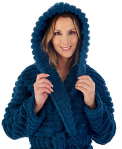 Slenderella Ladies Teddy Fleece Hooded Dressing Gown (3 Colours)