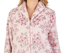 Load image into Gallery viewer, Slenderella Ladies Floral Flannel Fleece Zip Up Dressing Gown