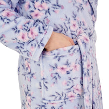 Load image into Gallery viewer, Slenderella Ladies Floral Fleece Shawl Collar Wrap Dressing Gown