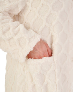 Slenderella Ladies Honeycomb Fleece Button Dressing Gown (2 Colours)