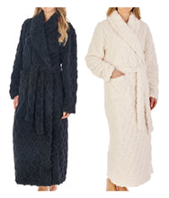Load image into Gallery viewer, Slenderella Honeycomb Fleece Ankle Length Dressing Gown (2 Colours)