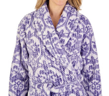 Load image into Gallery viewer, Slenderella Ladies Damask Waffle Fleece Wrap Dressing Gown (2 Colours)