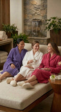 Load image into Gallery viewer, Slenderella Ladies Luxurious Zig Zag Pattern Soft Fleece Dressing Gown (3 Colours)