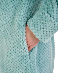 Slenderella Button Up Waffle Fleece Dressing Gown (7 Colours)