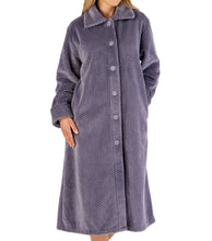 Load image into Gallery viewer, Slenderella Button Up Waffle Fleece Dressing Gown (7 Colours)