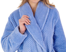 Load image into Gallery viewer, Slenderella Shawl Collar Waffle Fleece Long Dressing Gown (7 Colours)