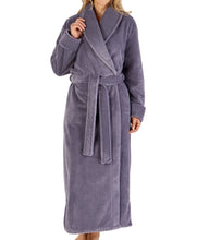 Load image into Gallery viewer, Slenderella Shawl Collar Waffle Fleece Long Dressing Gown (7 Colours)