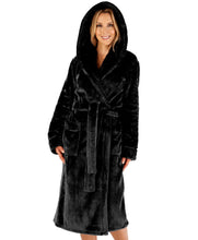 Load image into Gallery viewer, Ladies Slenderella Luxury Fleece Hooded Dressing Gown (6 Colours)