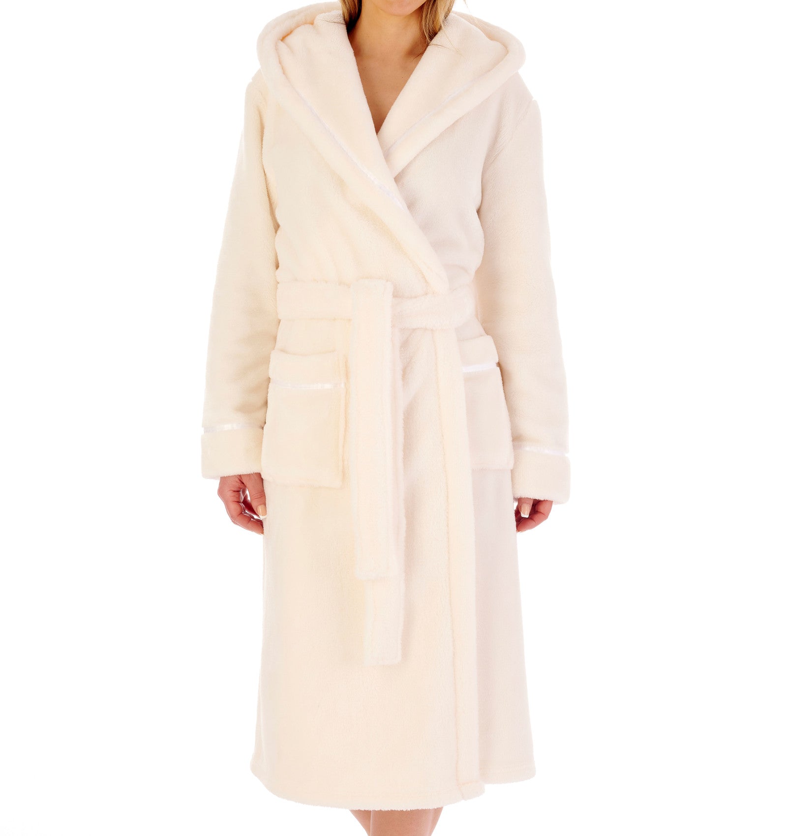 Ladies Slenderella Luxury Fleece Hooded Dressing Gown (5 Colours) Mill Outlets Ladies Slenderella Luxury Fleece Hooded Dressing Gown (5 Colours) Mill Outlets