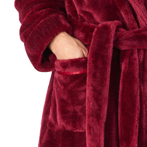 Slenderella Luxury Flannel Fleece Shawl Collar Dressing Gown (5 Colours)