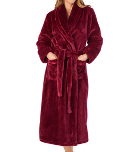 Slenderella Luxury Flannel Fleece Shawl Collar Dressing Gown (5 Colours)