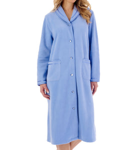 Slenderella Anti Pill Polar Fleece Button Up Dressing Gown (3 Colours)