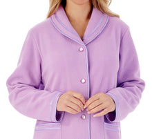 Load image into Gallery viewer, Slenderella Anti Pill Polar Fleece Button Up Dressing Gown (3 Colours)