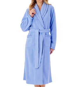 Slenderella Anti Pill Polar Fleece Shawl Collar Dressing Gown (4 Colours)