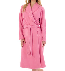 Slenderella Anti Pill Polar Fleece Shawl Collar Dressing Gown (4 Colours)