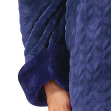 Load image into Gallery viewer, Slenderella Ladies Button Up Faux Fur Collar Dressing Gown (4 Colours)