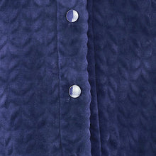 Load image into Gallery viewer, Slenderella Ladies Button Up Faux Fur Collar Dressing Gown (4 Colours)