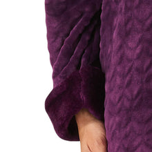 Load image into Gallery viewer, Slenderella Ladies Button Up Faux Fur Collar Dressing Gown (4 Colours)
