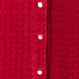Slenderella Ladies Button Up Faux Fur Collar Dressing Gown (4 Colours)
