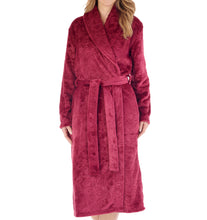 Load image into Gallery viewer, Slenderella Ladies Embossed Fleece Wrap Dressing Gown (4 Colours)