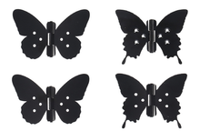 Load image into Gallery viewer, Black Butterfly Door Hinges (2 Designs)