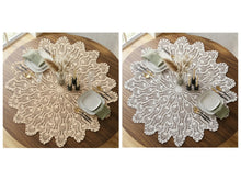Load image into Gallery viewer, Crochet Lace Tablecloth 36" Round 100% Cotton Traditional Table Topper (White or Natural)