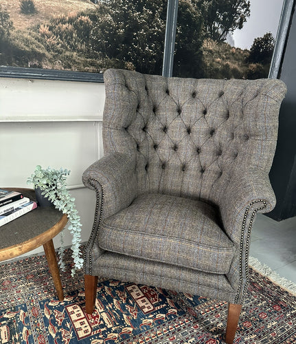 Ex Display Harris Tweed York Wing Chair
