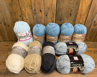 King Cole Chunky & Super Chunky Mixed Destash 1KG Bundle