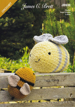 Load image into Gallery viewer, James Brett Chunky Crochet Pattern – Bonnie &amp; Bruce Bumble Bees (JB936)