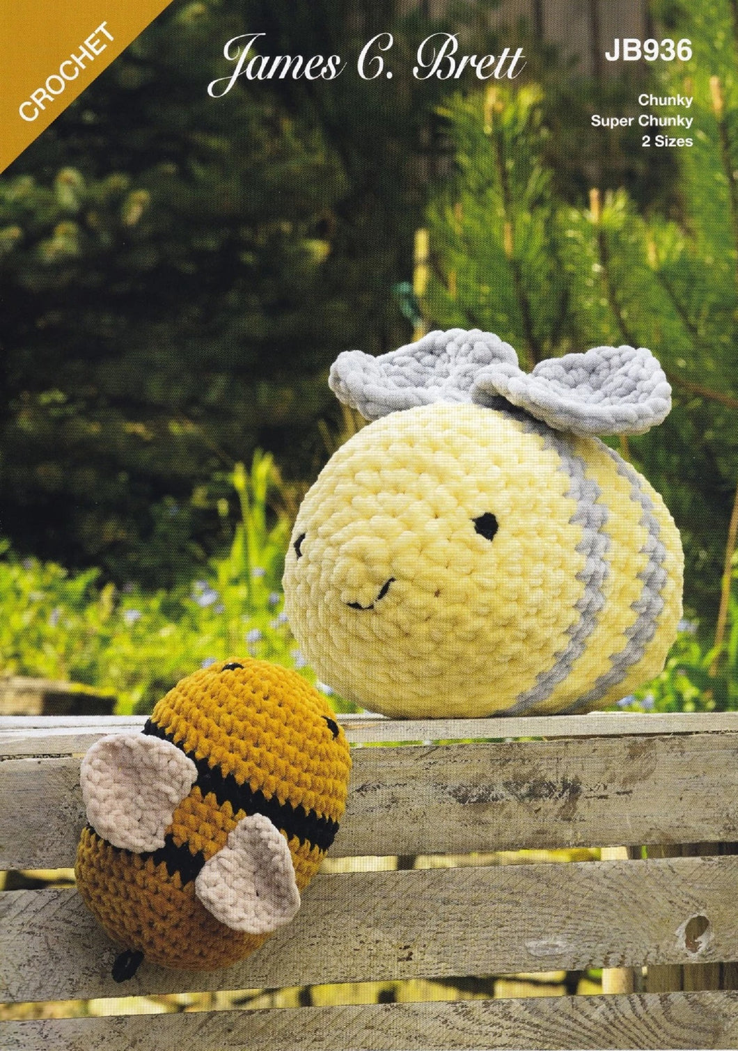 James Brett Chunky Crochet Pattern – Bonnie & Bruce Bumble Bees (JB936)