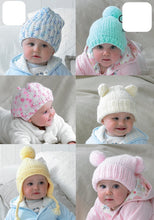 Load image into Gallery viewer, King Cole Chunky Knitting Pattern – Babies Hats Selection 3391