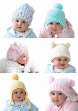 Load image into Gallery viewer, King Cole Chunky Knitting Pattern – Babies Hats Selection 3391