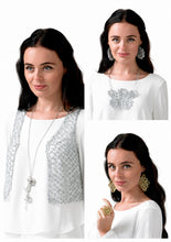 Load image into Gallery viewer, King Cole Cosmos Crochet Pattern - Womens Bolero &amp; Jewellery (4412)