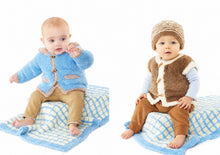 Load image into Gallery viewer, King Cole Truffle Knitting Pattern - Baby Jacket Gilet Hat &amp; Pram Blanket (5618)
