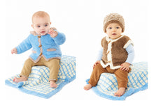 Load image into Gallery viewer, King Cole Truffle Knitting Pattern - Baby Jacket Gilet Hat &amp; Pram Blanket (5618)
