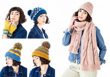 Load image into Gallery viewer, King Cole Chunky Knitting Pattern - Ladies Scarf Hand Warmers &amp; Hats (5861)