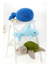 Load image into Gallery viewer, King Cole 9215 Knitting Pattern for Large Whale, Shark &amp; Turtle Toys