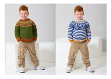 Load image into Gallery viewer, King Cole Double Knitting Pattern Boys Fairisle Sweaters (6346)