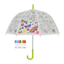 Load image into Gallery viewer, Fallen Fruits Kids Colour Your Own Umbrella – Jungle, Flower &amp; Butterfly or Bird Design