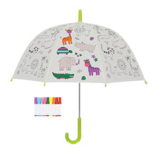 Load image into Gallery viewer, Fallen Fruits Kids Colour Your Own Umbrella – Jungle, Flower &amp; Butterfly or Bird Design