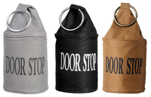 Fabric Door Stop with Metal Ring (3 Colours)