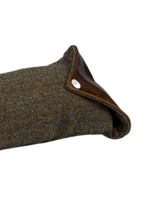 Harris Tweed Draught Excluder with Leather Detail