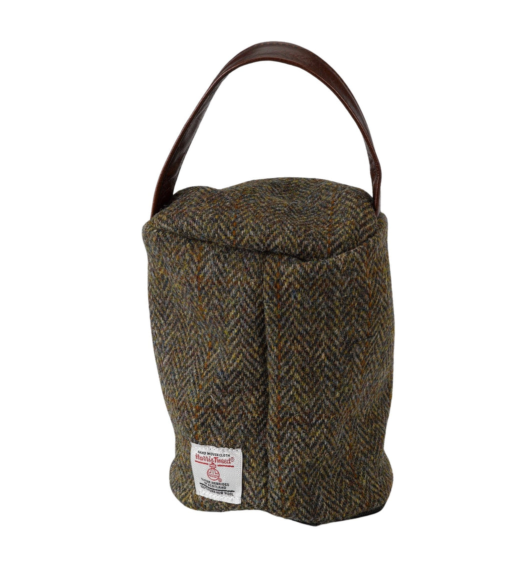 Harris Tweed Doorstop Cover with Leather Handle