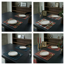Load image into Gallery viewer, Tartan Placemats Pack of 4 Cotton Check Table Mats 4 Designs