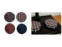 Load image into Gallery viewer, Pair of Made To Order Tartan Aga Hob Covers with Cotton Base 13.5" (4 Designs)
