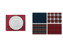 Load image into Gallery viewer, Pack of 4 Made To Order Tartan Cotton Placemats 16” x 13” (Various Colours)
