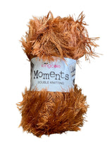 Load image into Gallery viewer, King Cole Moments Eyelash Knitting Yarn 50g Ball (Ginger - 1876)