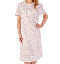 Load image into Gallery viewer, Slenderella Ditsy Floral Short Sleeve Jersey Nightie (3 Colours)