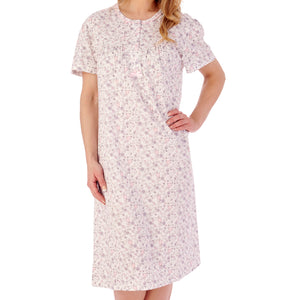 Slenderella Ditsy Floral Short Sleeve Jersey Nightie (3 Colours)